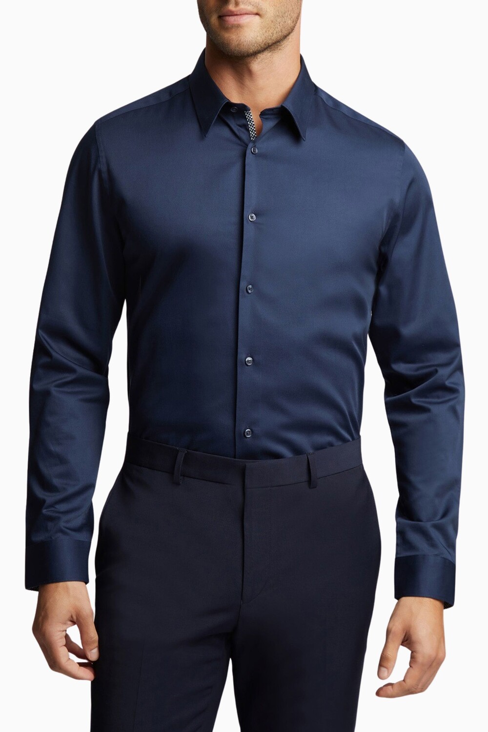 

Рубашка из 100% хлопка с сердечником из стали Duddon Ted Baker Tailoring, синий