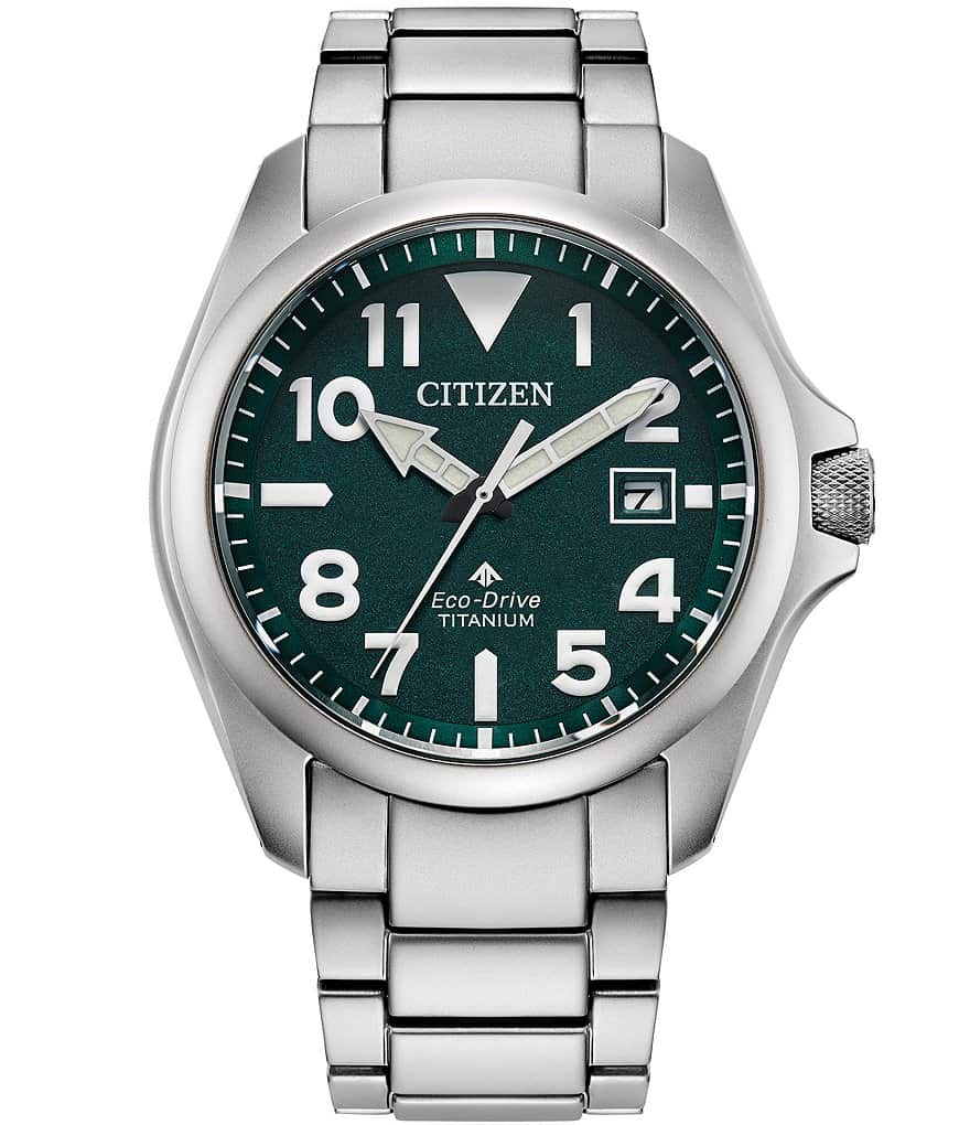 Мужские часы <b>Citizen</b> Eco-Drive с зеленым циферблатом, водонепроницаемость 2...