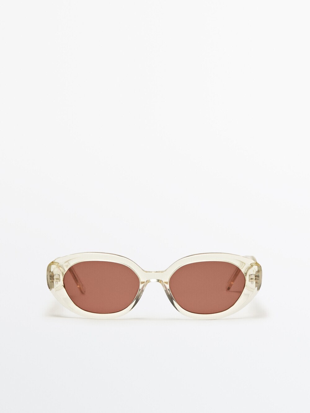 

Овальные солнцезащитные очки Massimo Dutti, желтый