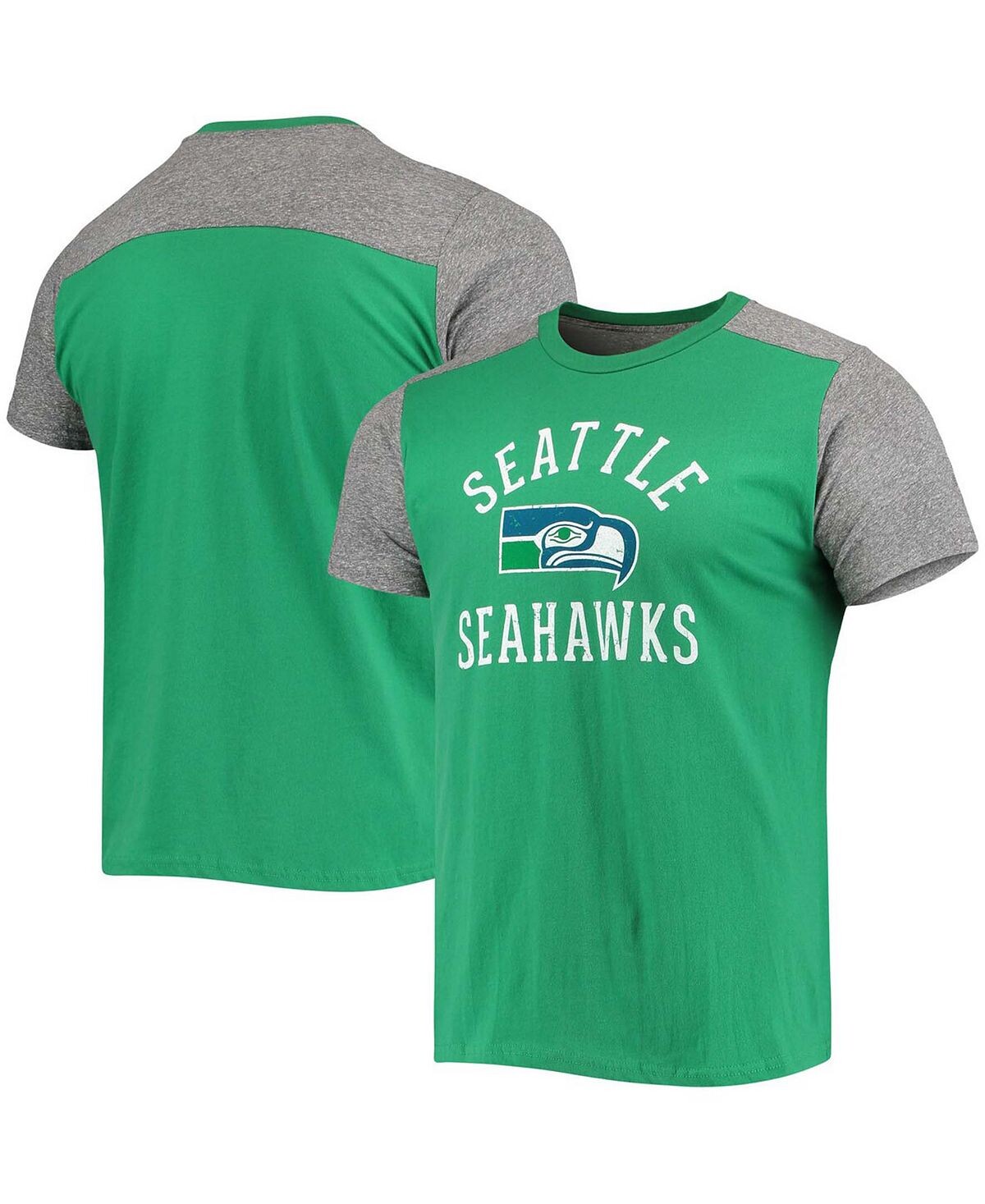 

Мужская зелено-серая футболка Seattle Seahawks Gridiron Classics Field Goal Slub Majestic