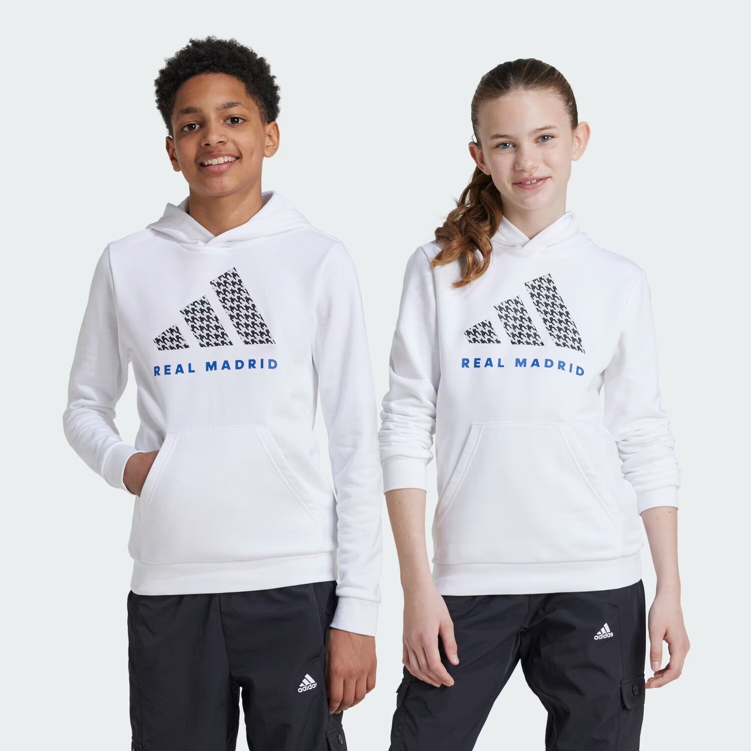

Детская толстовка с капюшоном Реал Мадрид Adidas, цвет White
