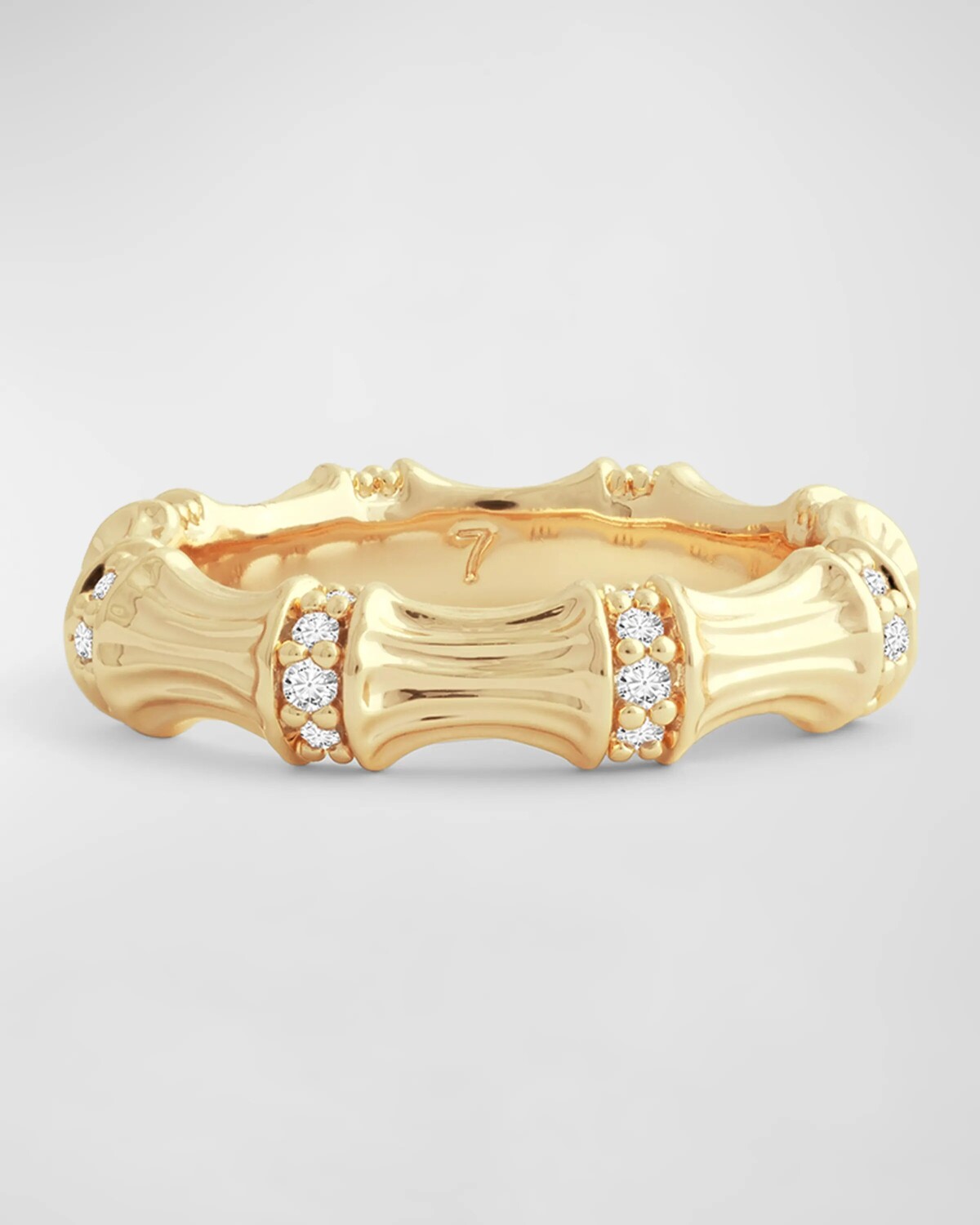 

Бамбуковое одинарное кольцо Anabel Aram Jewelry, цвет Gold