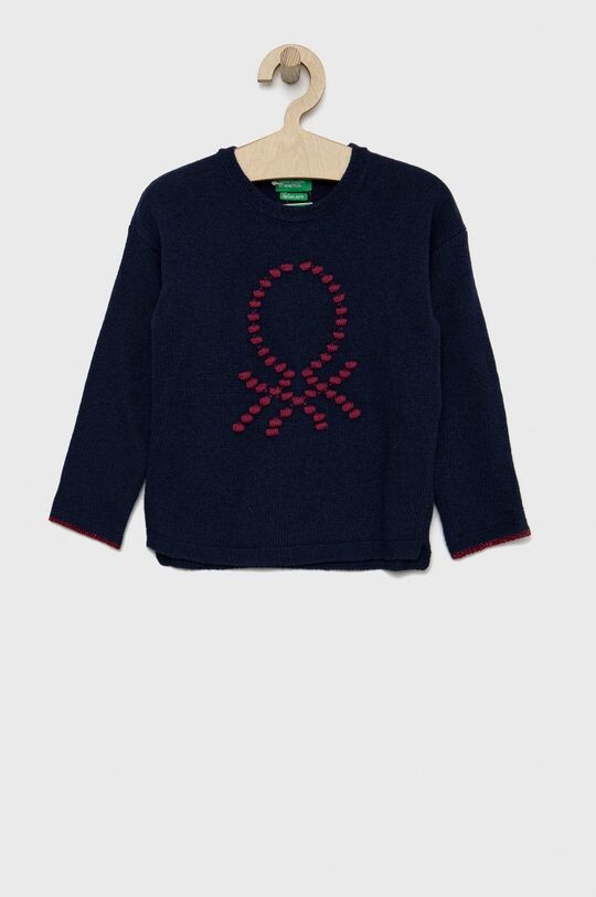 

Детский свитер United Colors of Benetton из смесового кашемира, темно-синий