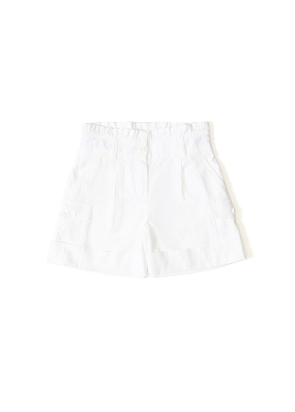 цена Белые шорты для девочек с логотипом Moncler