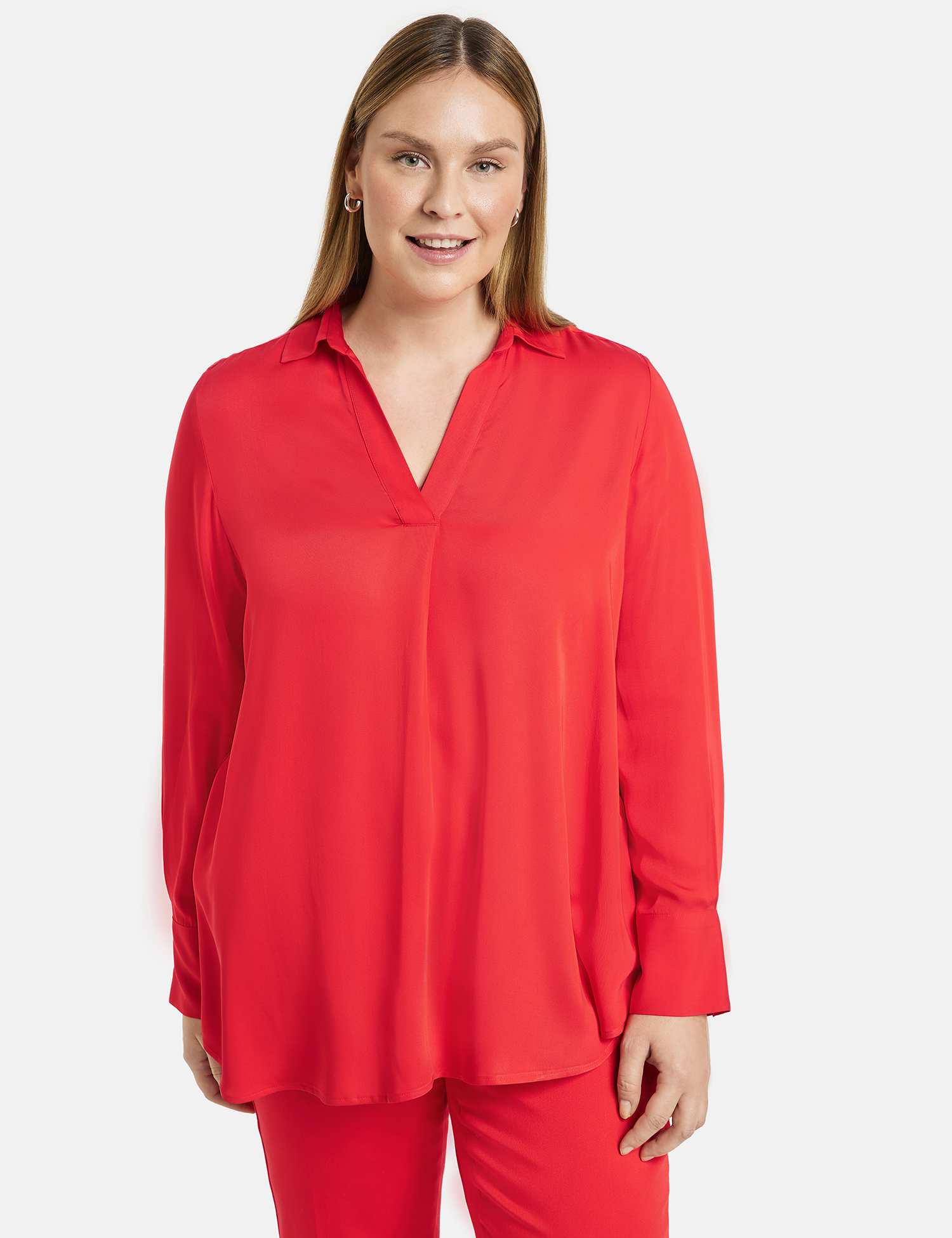 Блуза SAMOON Langarm, цвет Power Red