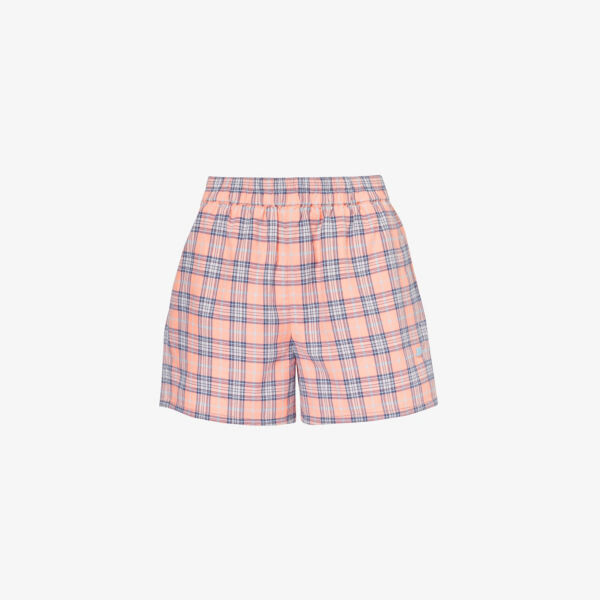 

Фланелевые хлопковые шорты в клетку Acne Studios, синий