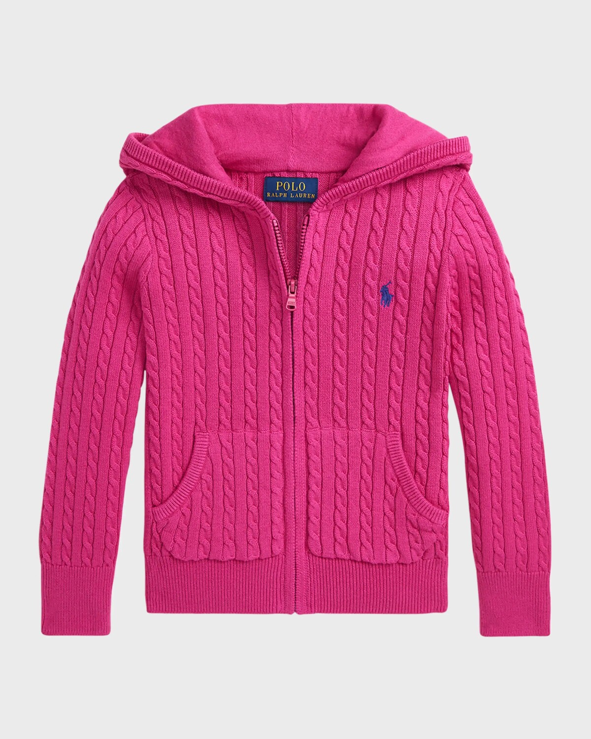 

Толстовка косой вязки для девочек, размер 2–6X Ralph Lauren Childrenswear, розовый
