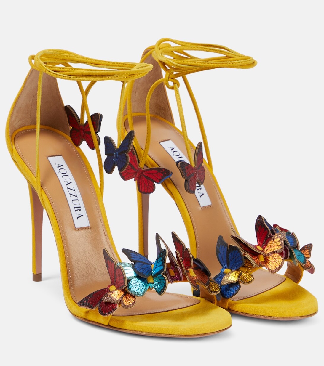 

Замшевые сандалии Papillon 105 Aquazzura, разноцветный