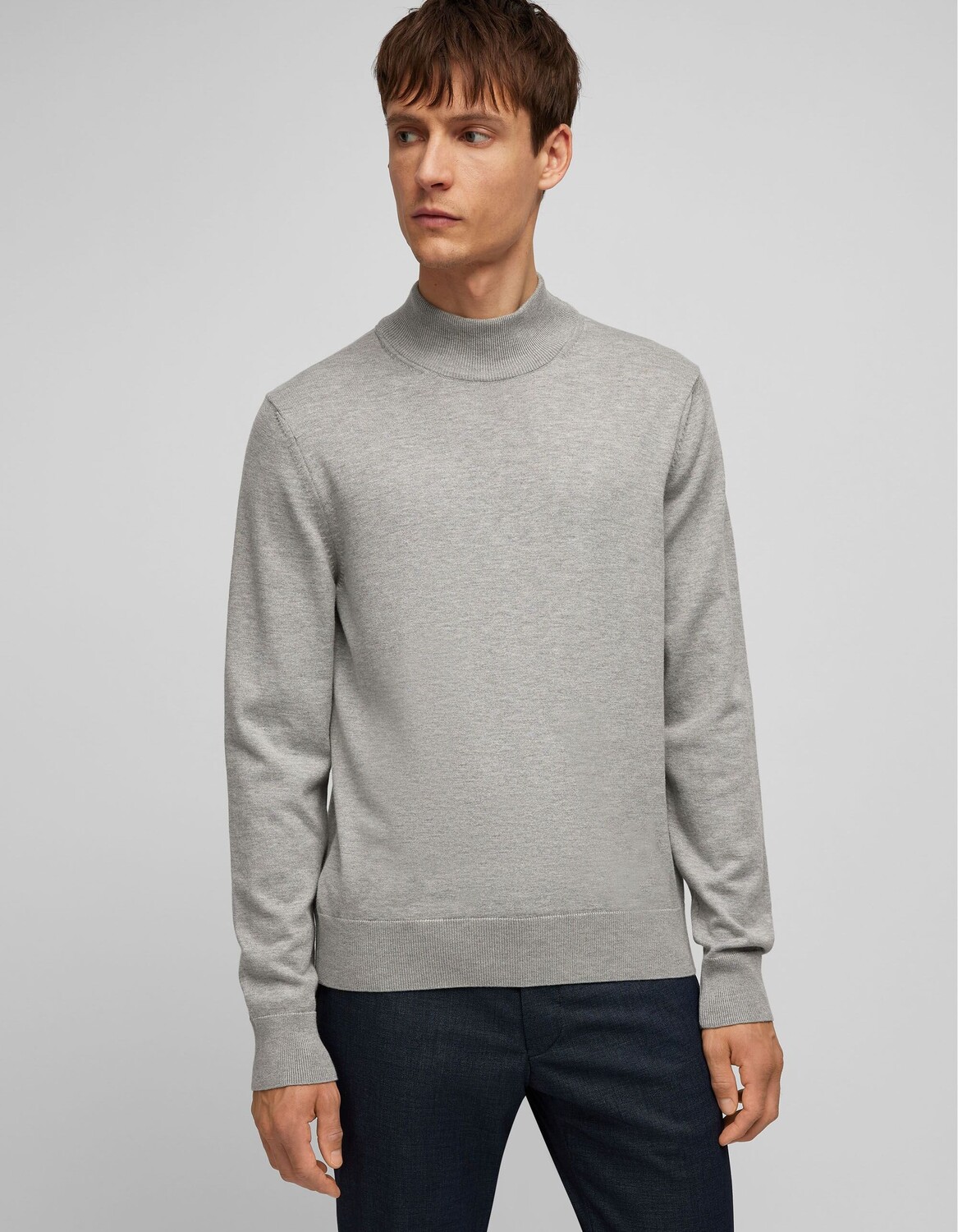

Пуловер HECHTER PARIS Turtle Neck, серый