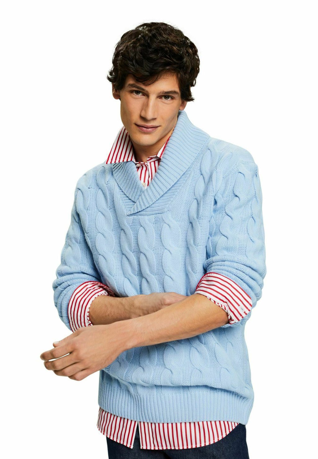 Вязаный свитер Esprit Collection, цвет light blue lavender