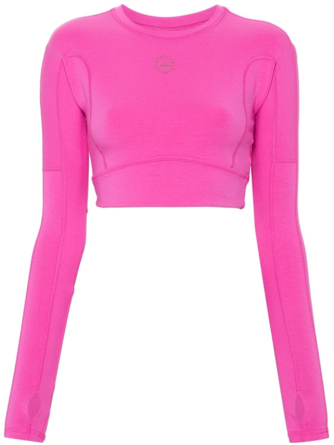 

adidas by Stella McCartney укороченный топ с логотипом, розовый