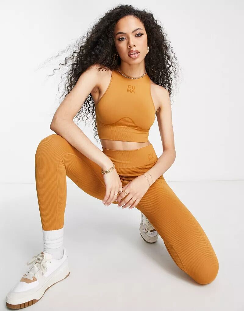 

Коричневые леггинсы PUMA Infuse EvoKnit