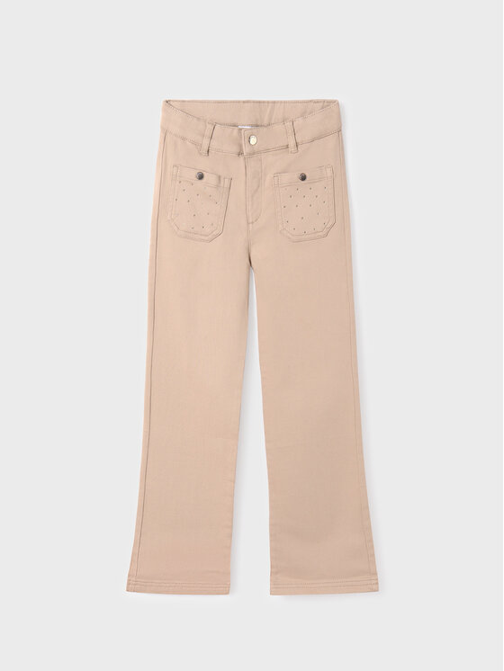 Тканевые брюки стандартного кроя Mayoral, бежевый тканевые брюки стандартного кроя mayoral экрю