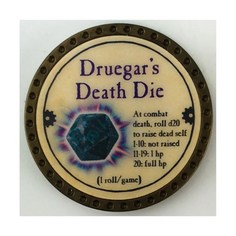 

Кубик смерти Дрюгара (золотой), True Dungeon Tokens