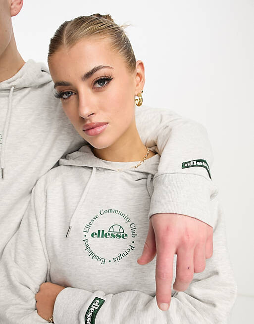 

Серая объемная толстовка унисекс Community Club Ellesse