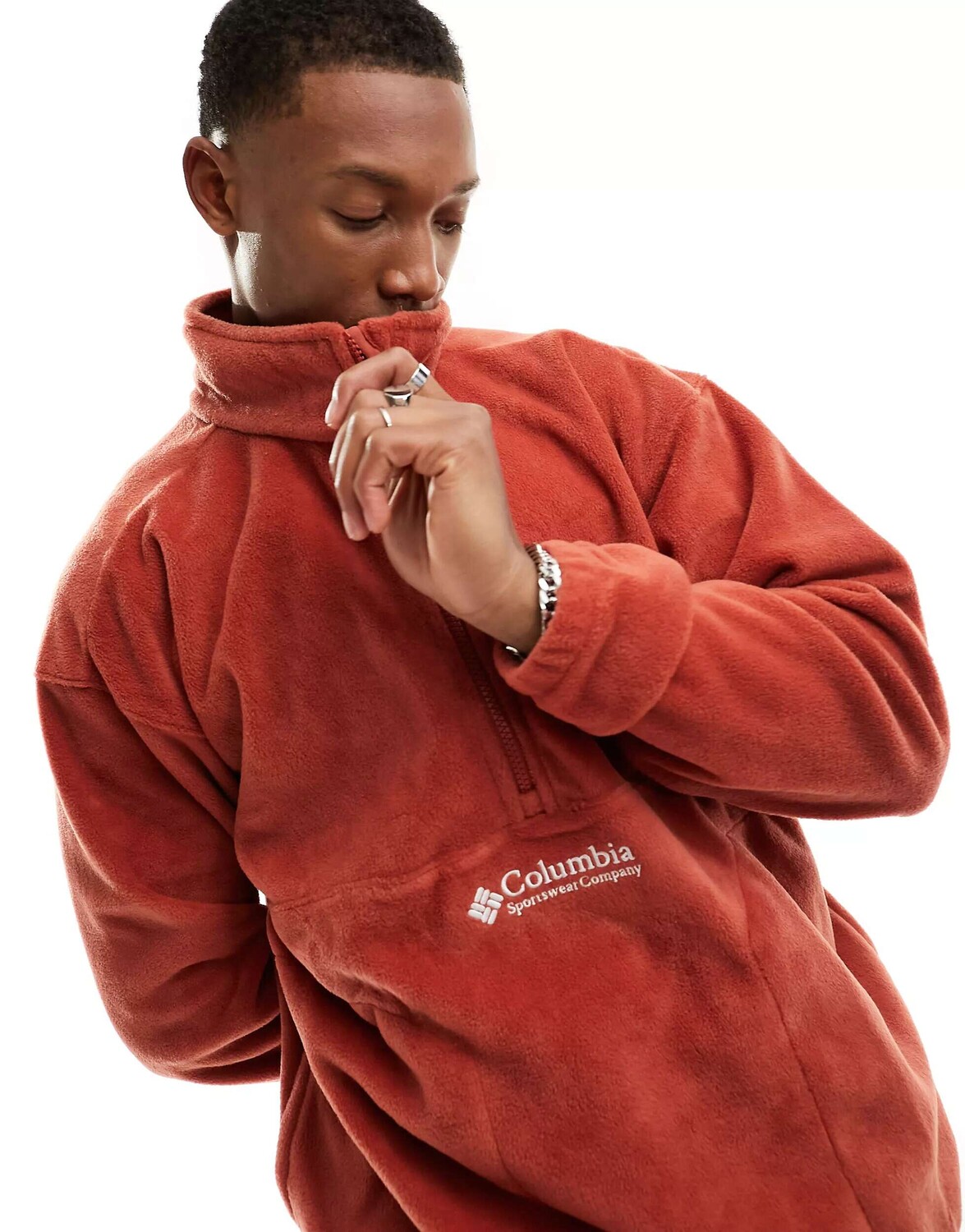 

Красный флисовый флис с молнией 1/2 Columbia Bent Bough