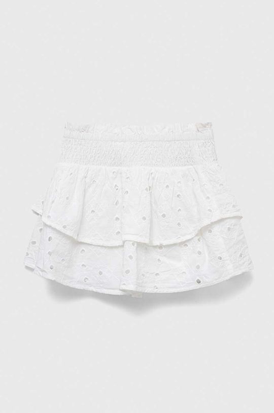 Детская хлопковая юбка Abercrombie & Fitch, белый