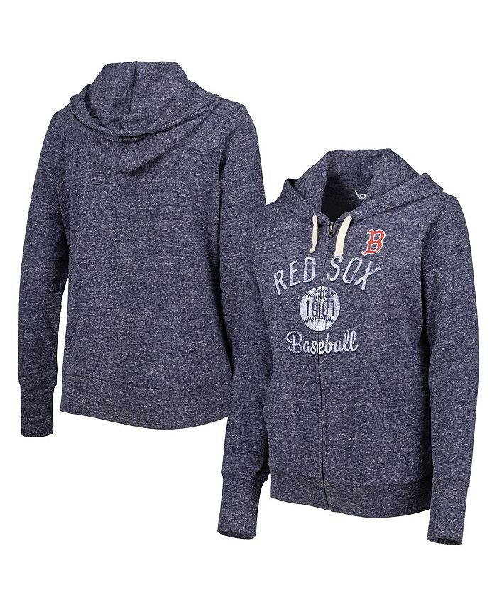 

Женская темно-синяя толстовка с молнией во всю длину Boston Red Sox Training Camp Tri-Blend Touch, синий