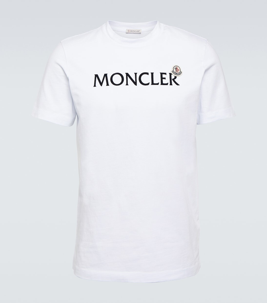 

Футболка из хлопкового джерси с логотипом Moncler, белый