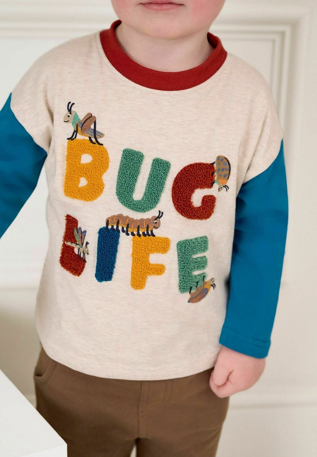 

Топ с длинными рукавами Bug Life Regular Fit JoJo Maman Bébé, бежевый