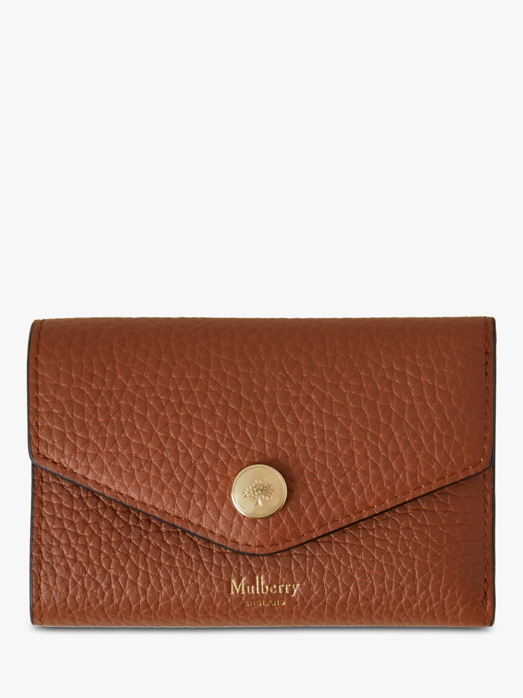 

Складной кошелек из плотной кожи с несколькими картами Mulberry, каштан