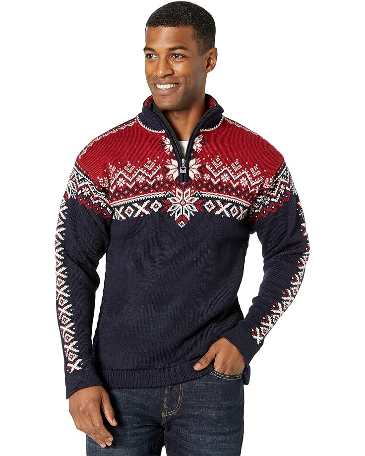

Свитер Dale of Norway 140th Anniversary Masculine, цвет Navy/Red Rose/Off-White