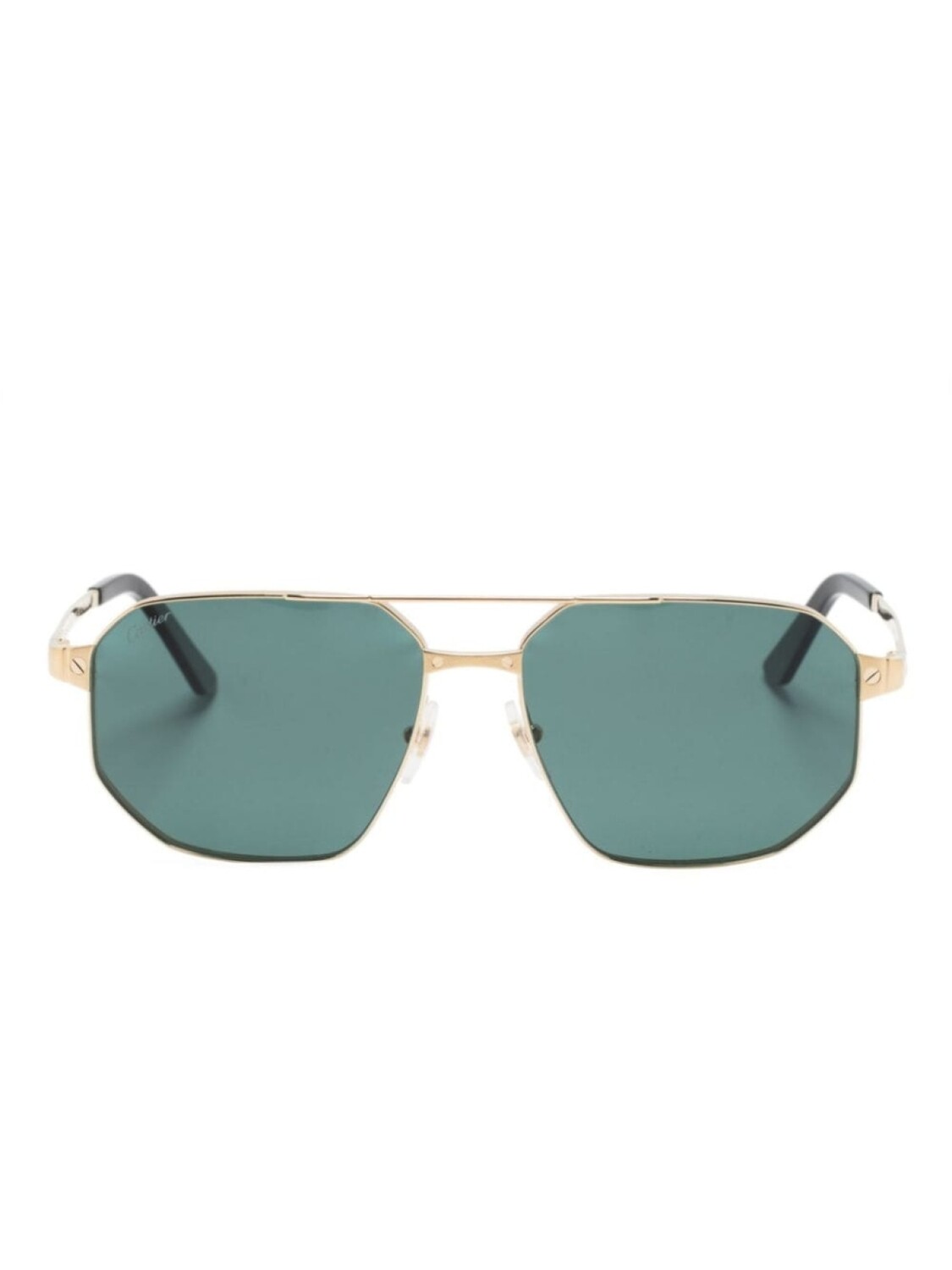 

Cartier Eyewear солнцезащитные очки-пилоты Santos de Cartier, золотистый