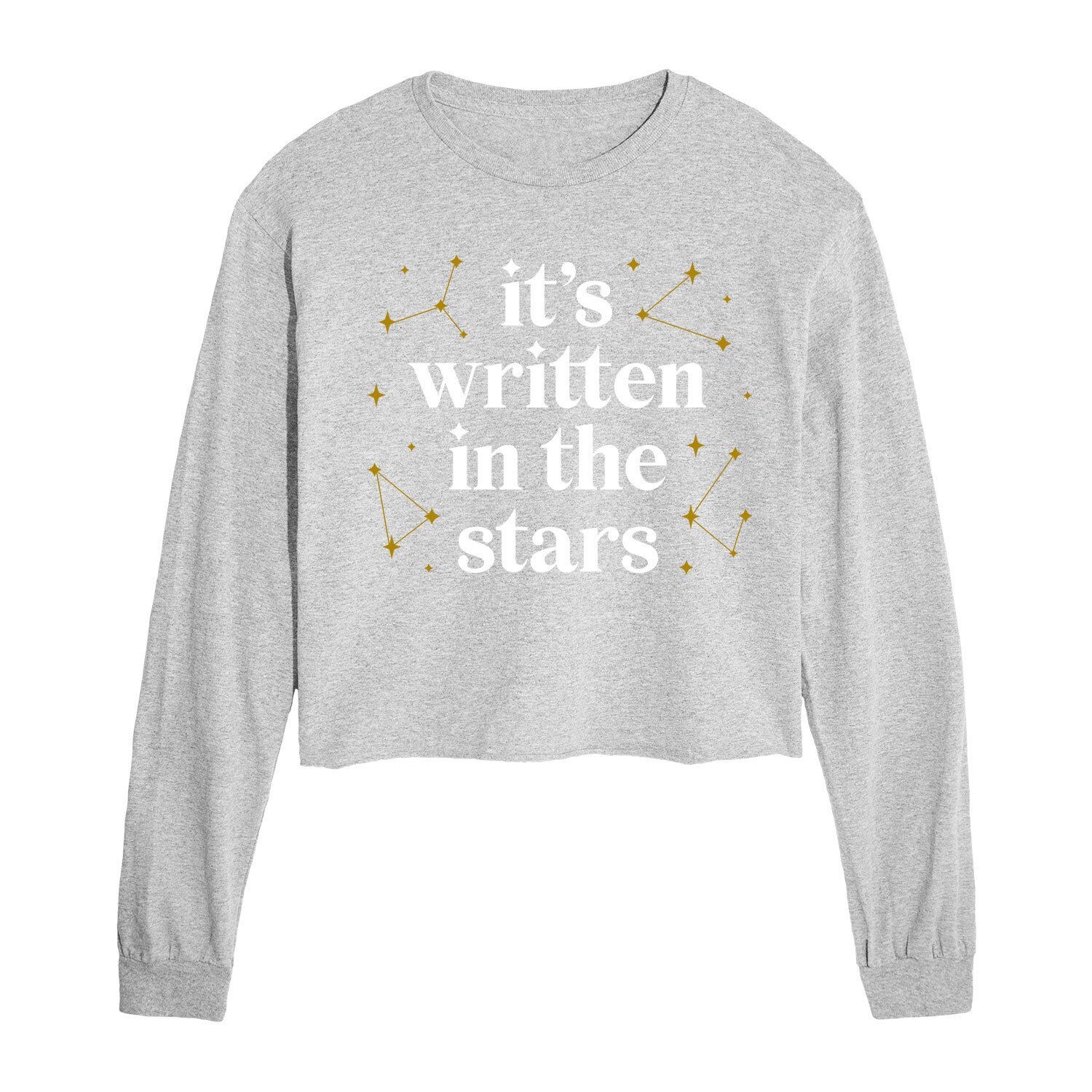 

Укороченная футболка с рисунком Written In The Stars для юниоров Licensed Character, серый