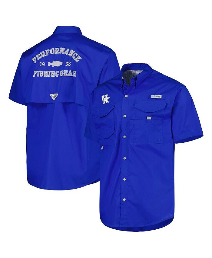 

Мужская рубашка на пуговицах Royal Kentucky Wildcats Bonehead Columbia, синий