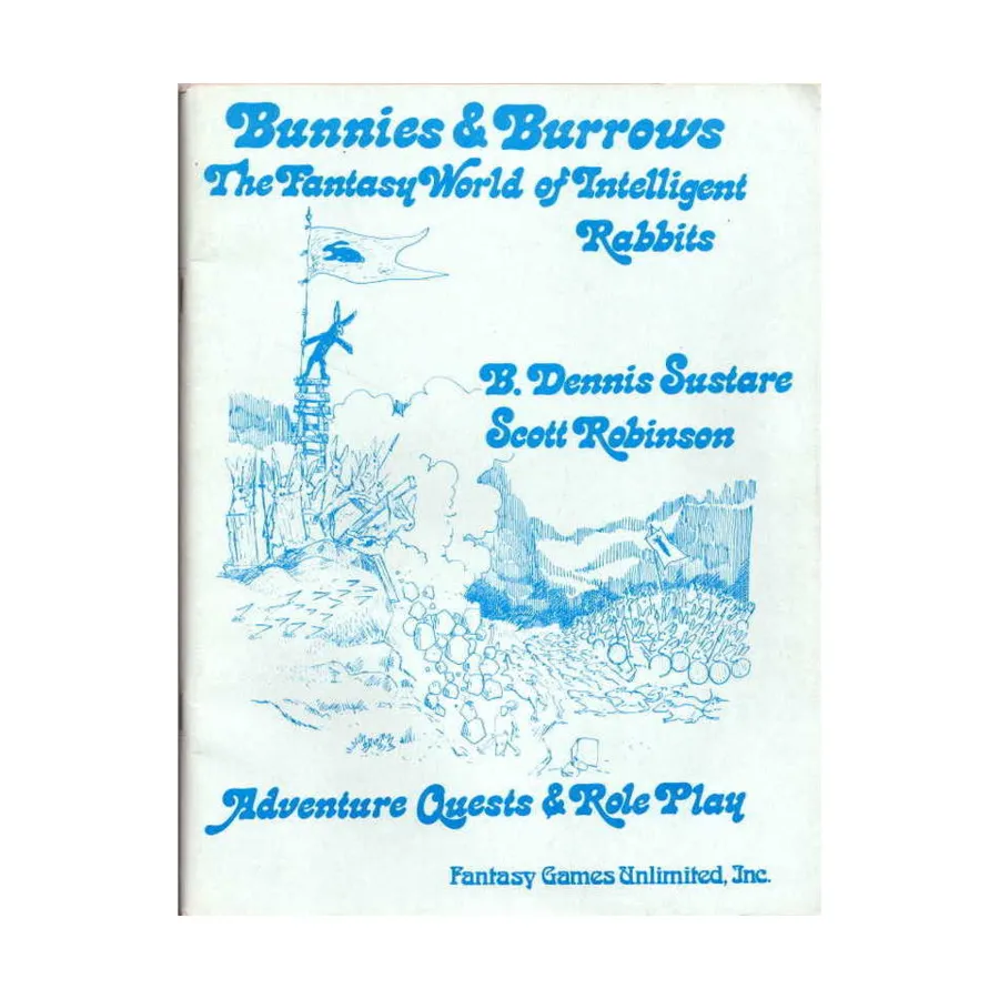 

Bunnies & Burrows (1st Printing), Role Playing Games (FGU), мягкая обложка