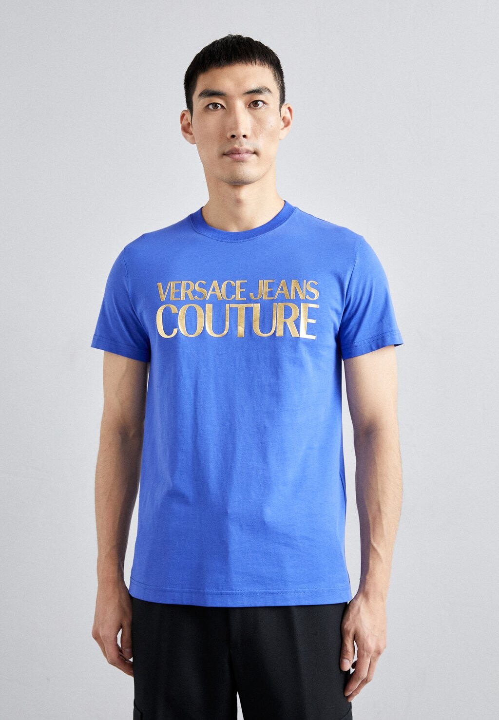 

Футболка с принтом Logo Versace Jeans Couture, синий