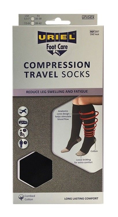 Компрессионные носки Uriel Flight Socks, L носки спортивные yonex socks 8422 x3 white l