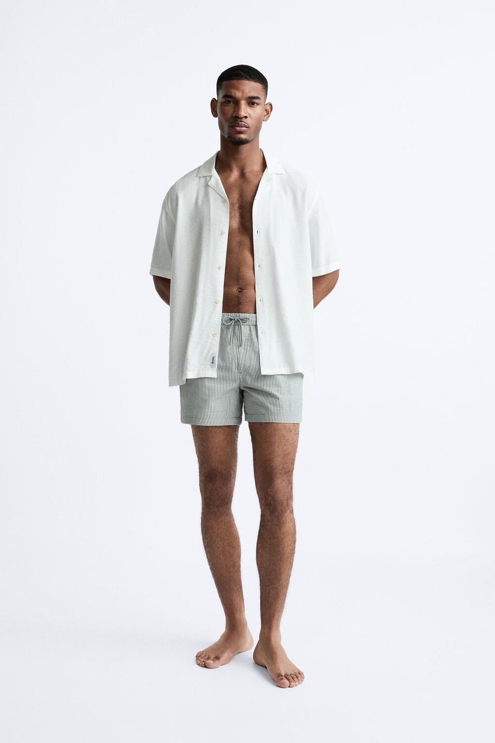 

Плавки из сирсакера ZARA, средний хаки