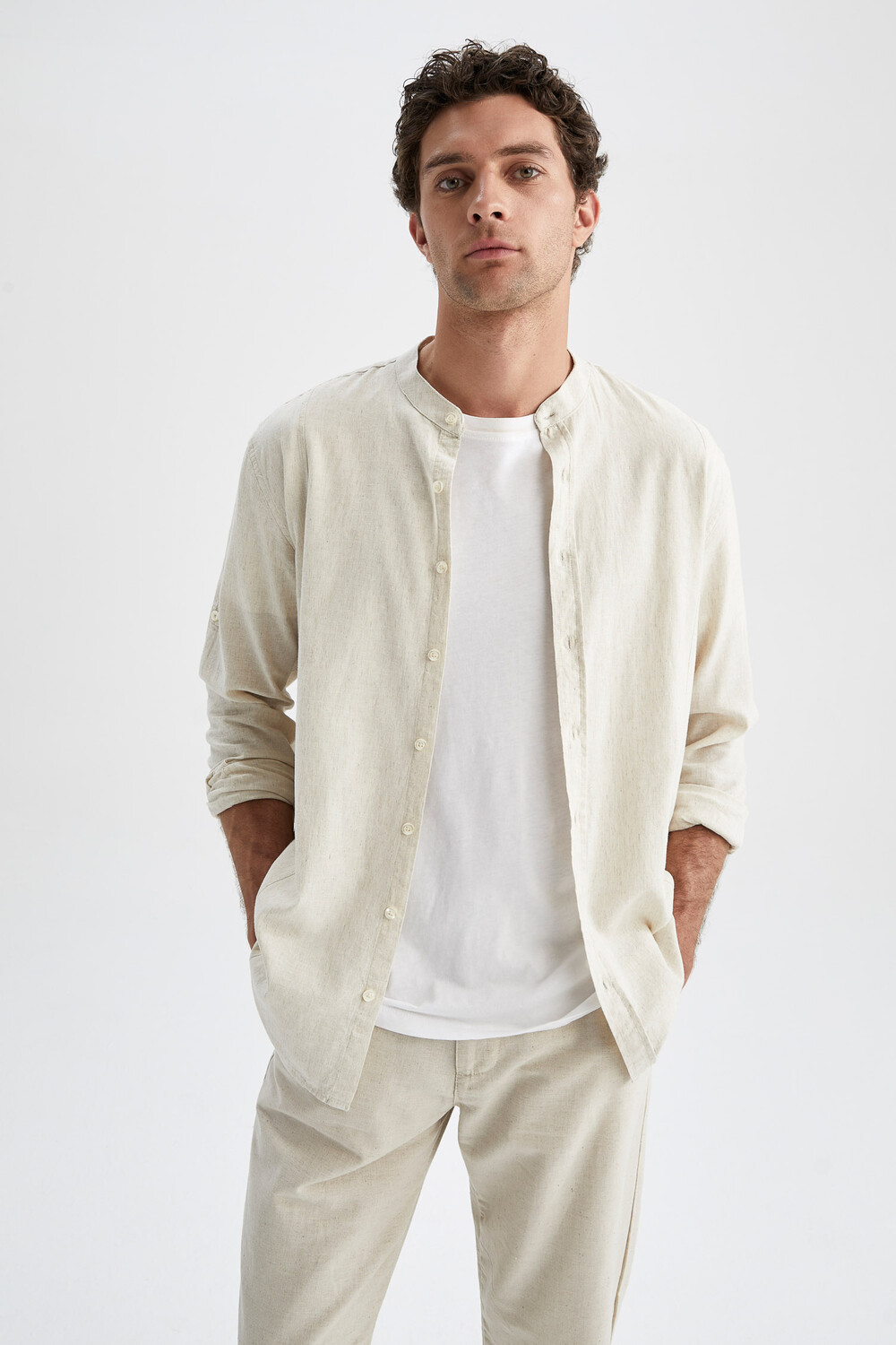 

Лонгслив DeFacto Langarmshirt MODERN FIT, светло бежевый