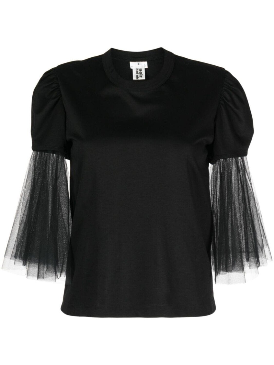 

Noir Kei Ninomiya футболка с рукавами из тюля, черный