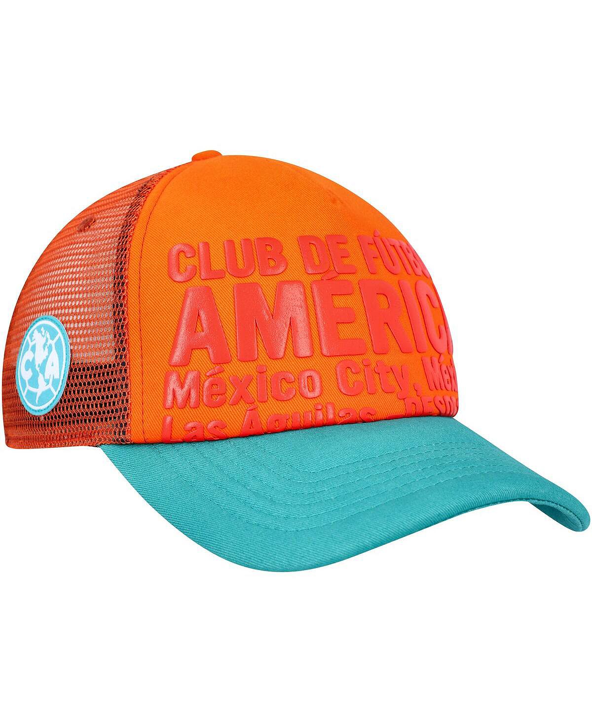мужская синяя регулируемая шляпа cruz azul club gold fan ink Мужская регулируемая шляпа Orange Club America Club Gold Fan Ink