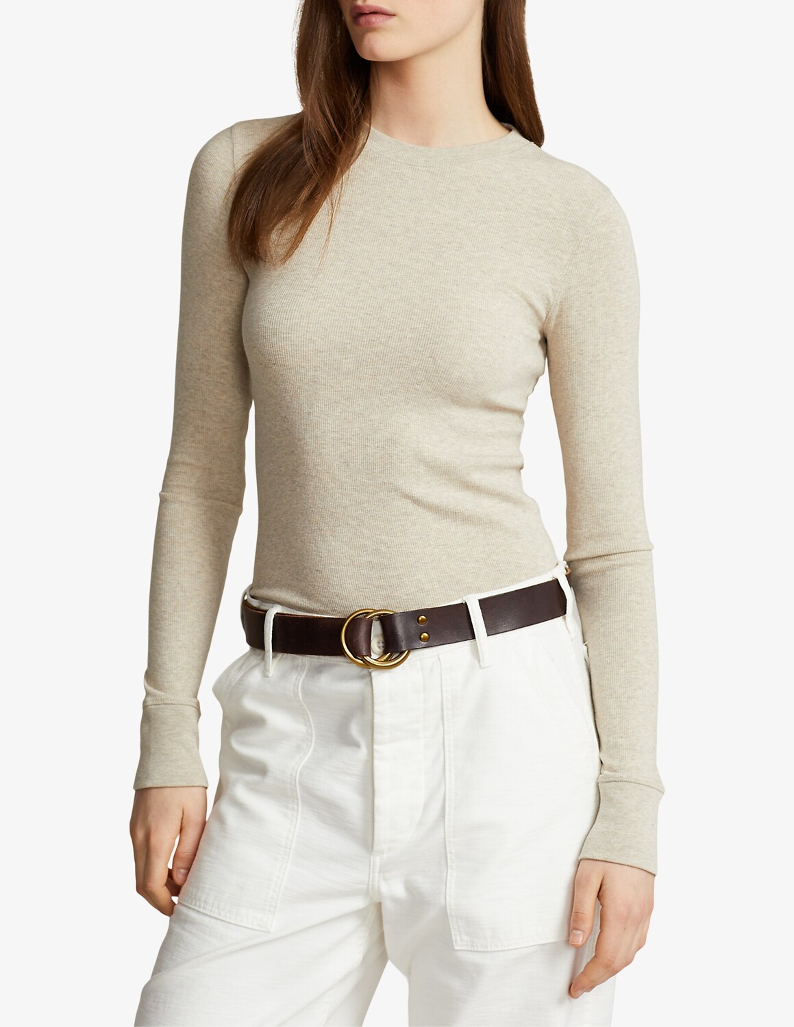 

Джемпер из смесового хлопка Ralph Lauren, бежевый
