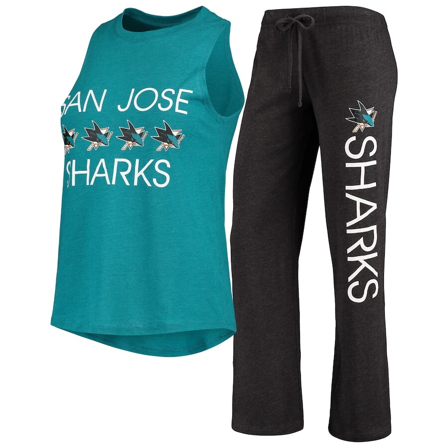 

Пижамный комплект Concepts Sport San Jose Sharks, бирюзовый