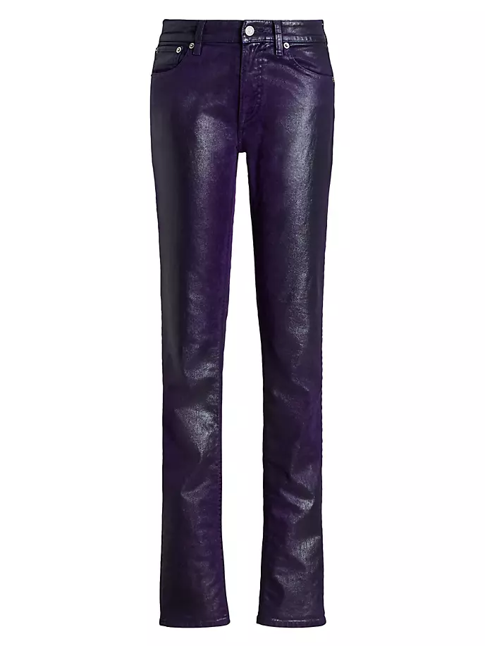 

Джинсы из флокированного денима Ralph Lauren Collection, цвет aubergine