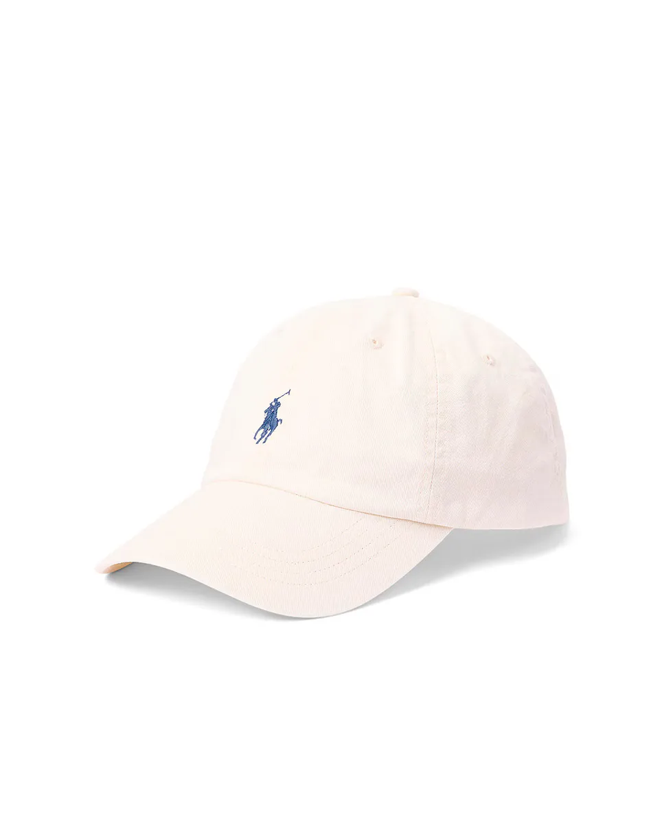 

Мужская кепка из хлопка с вышитой лошадью Polo Ralph Lauren, цвет Blanco Roto