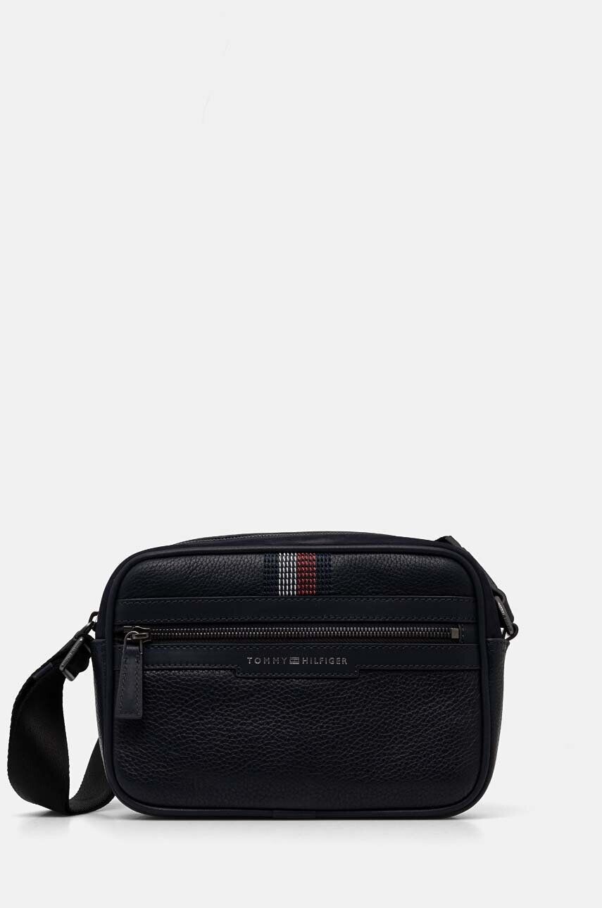 

Кожаная сумка Tommy Hilfiger, темно-синий