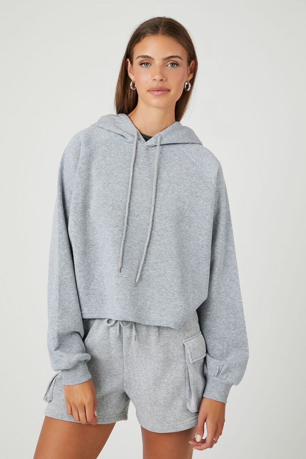 

Флисовая толстовка с рукавами реглан Forever 21, серый