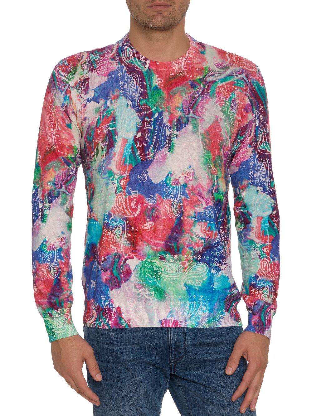 

Ночная галерея Свитер с узором пейсли Robert Graham, разноцветный, Серый