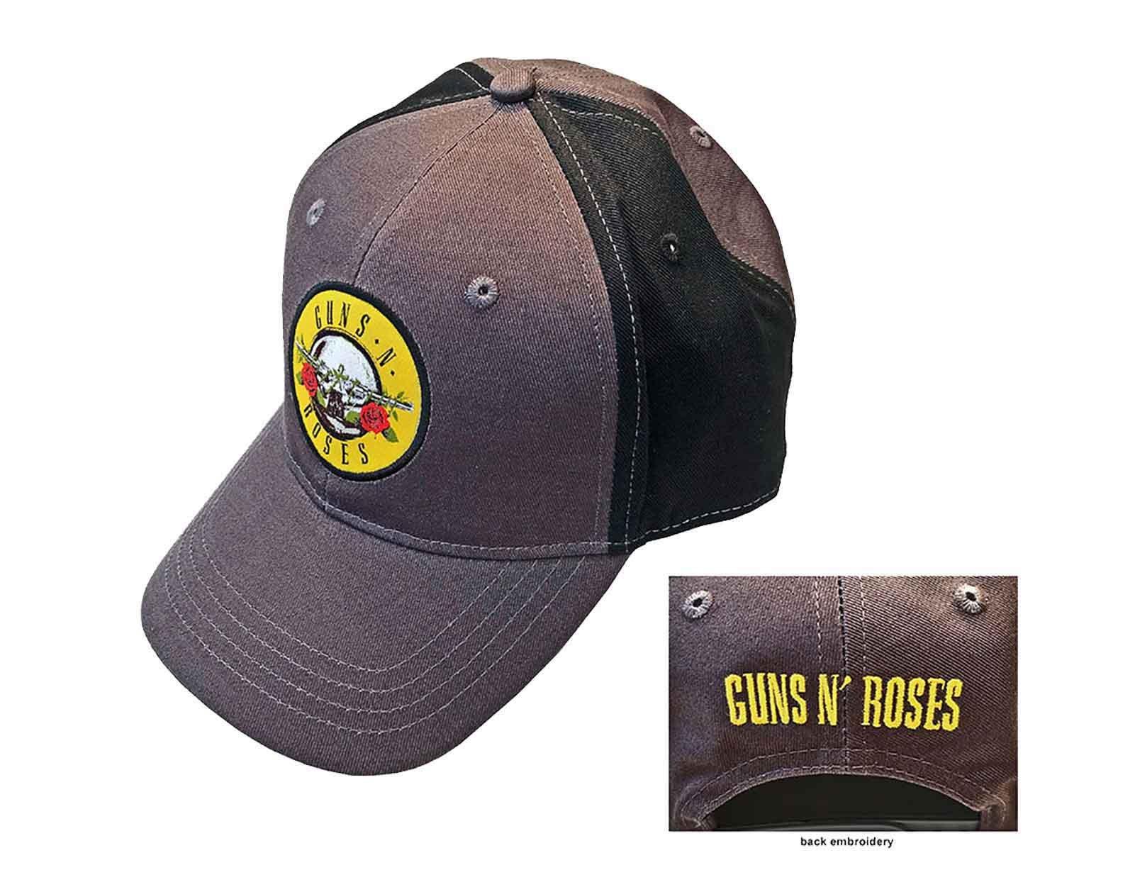 Бейсболка с круглым ремешком и логотипом на спине Guns N Roses, серый кепка guns n roses 3 без сетки