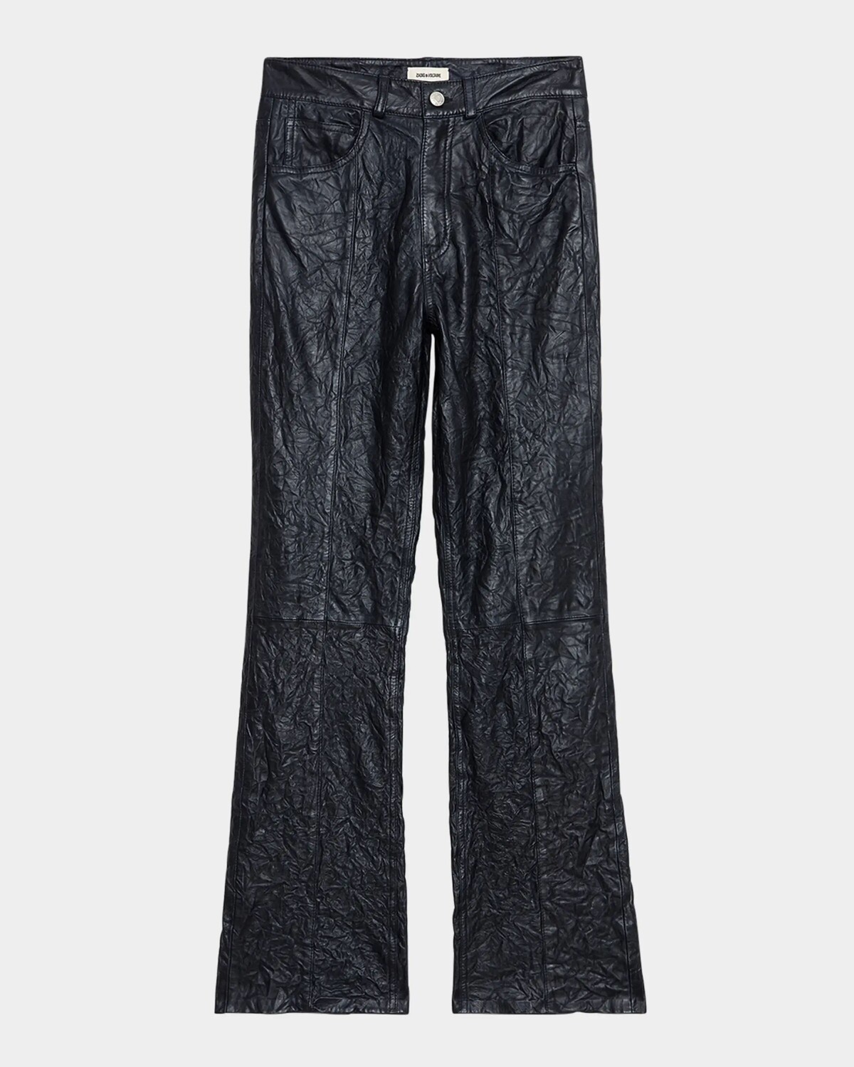 

Мятые кожаные брюки Poete Zadig & Voltaire, цвет Encre