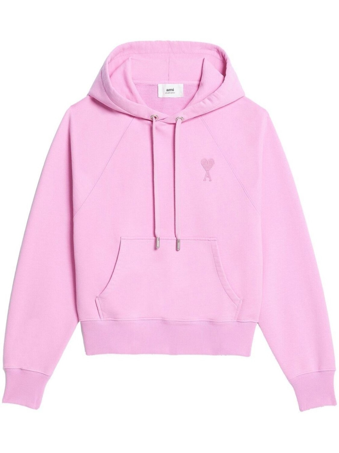 

AMI Paris худи с монограммой Ami de Coeur, розовый