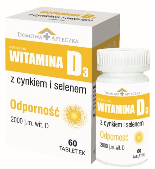 Domowa Apteczka, витамин D3 с цинком и селеном, пищевая добавка, 60 таблеток витамин с с селеном и цинком 30 шт капсулы