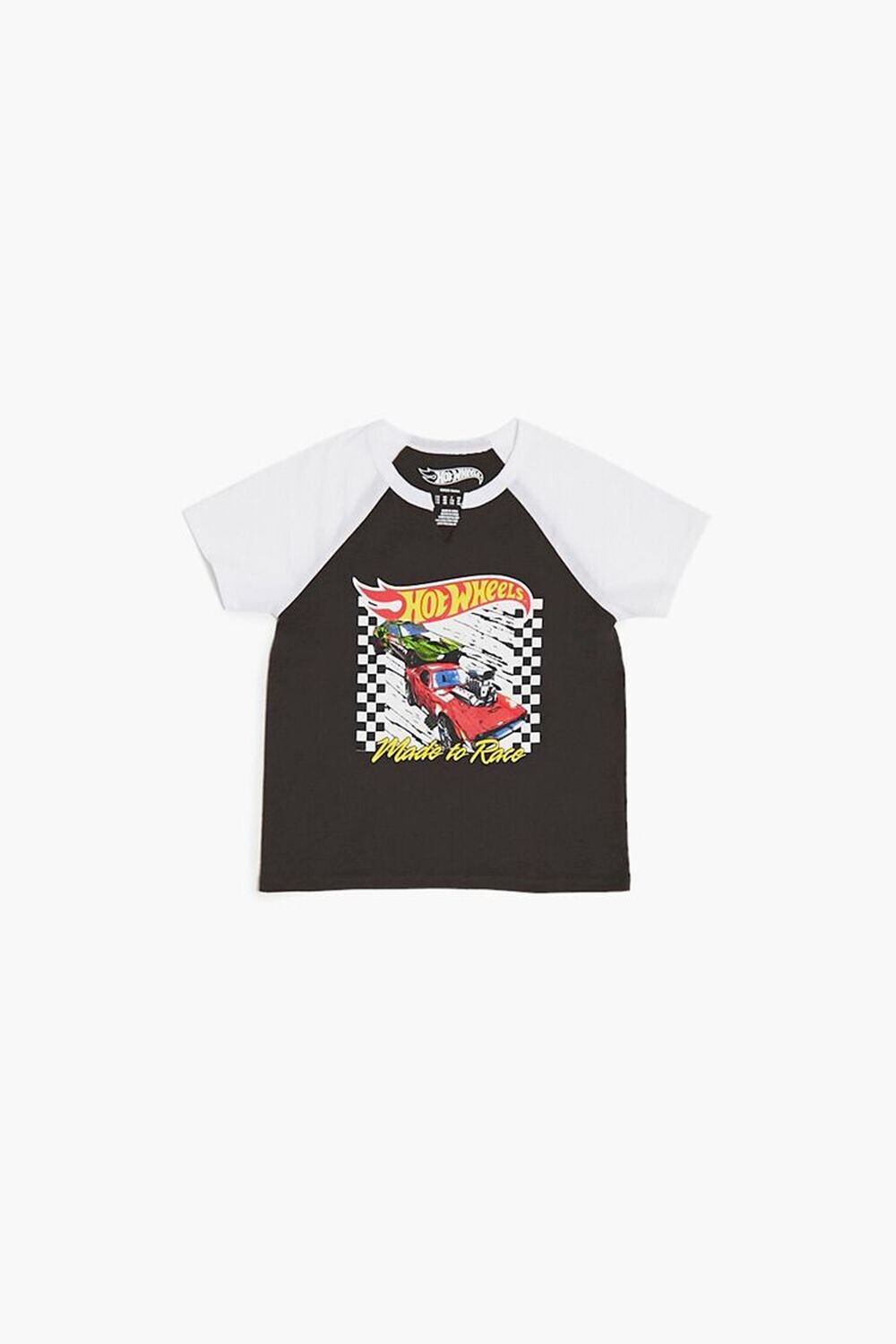 

Футболка Hot Wheels с рисунком реглан для девочек Forever 21, черный