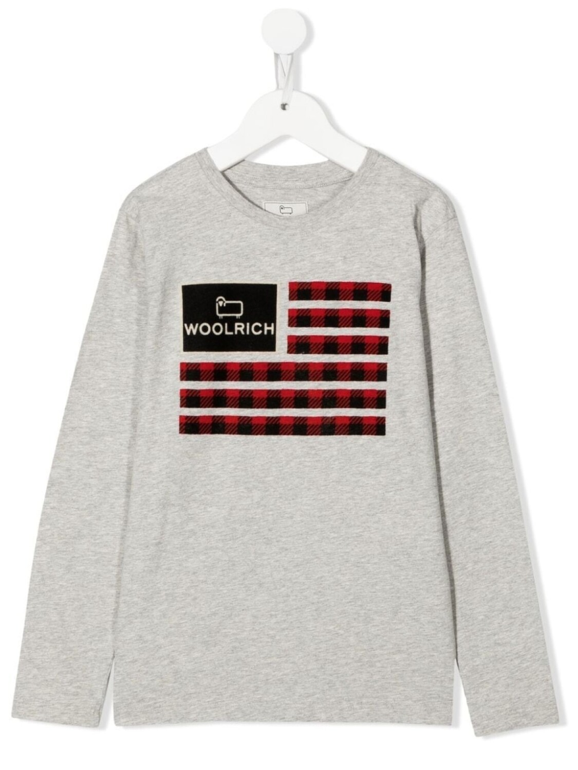 

Woolrich Kids футболка из органического хлопка с логотипом, серый