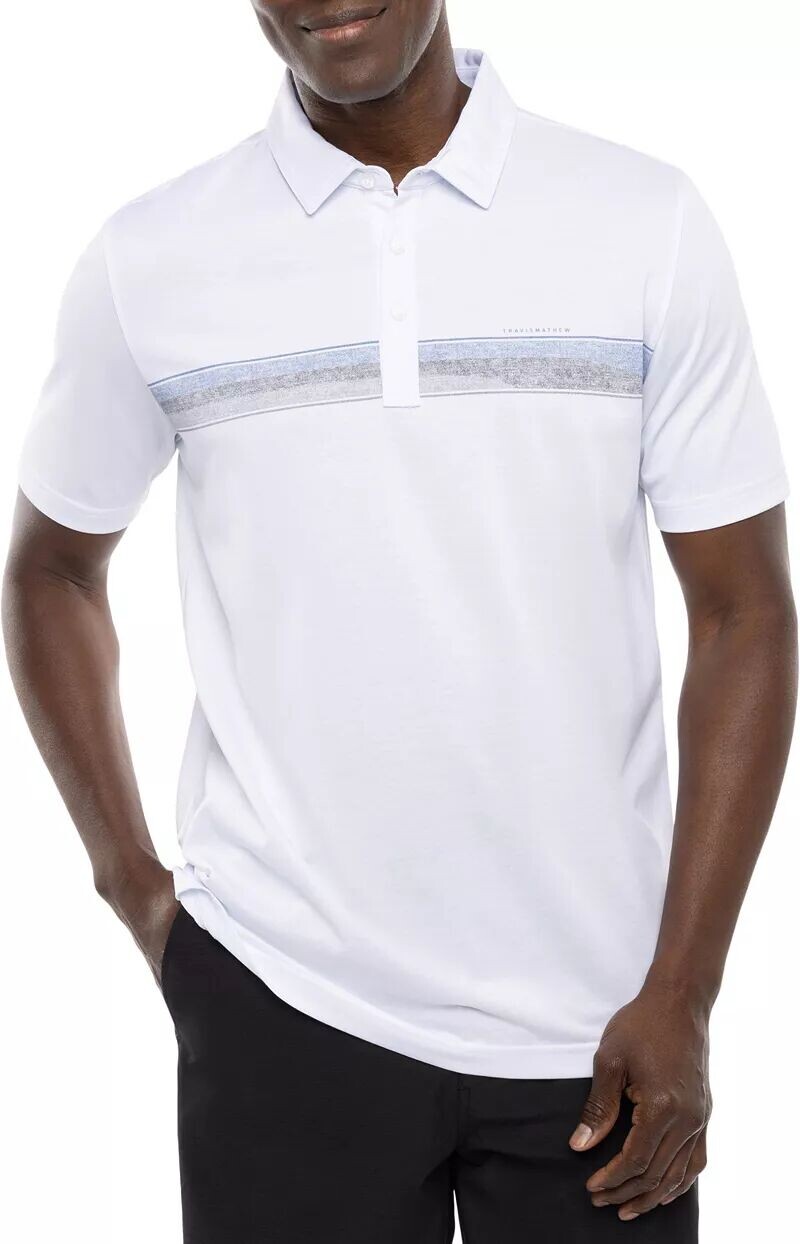 

Мужское плавучее поло для гольфа TravisMathew, белый